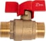 Кран шаровой Doron 1/2" Н-Н бабочка штуцер-штуцер (10/200) 8415 5