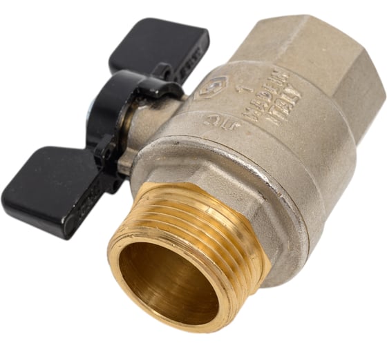 Кран шаровой полнопроходной STOUT, ВР/НР, ручка бабочка 1 SVB-0004-200025 RG00938T5RJD1P