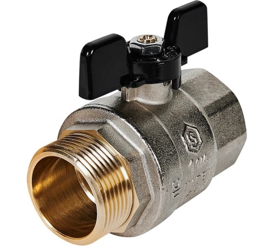 Кран шаровой полнопроходной STOUT, ВР/НР, ручка бабочка 1 1/4" SVB-0004-200032 RG00938T5RJN9R