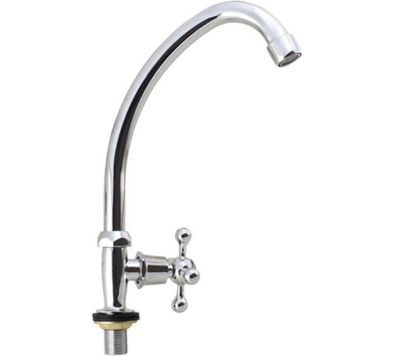 Кран эконом моно для холодной воды Dikalan гайка, резиновая кран-букса 1/2" 67-0-706