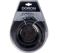 Шланг для душа Doron D26PL, 150 см, оплетка ПВХ черный, имп/имп, блистер 016283