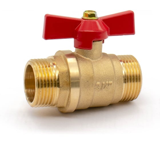 Кран шаровой DORON 3/4" Н-Н бабочка штуцер-штуцер 8416