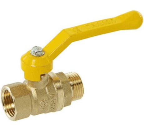 Кран шаровый латунный ГАЛЛОП газ Станд 221 Ду15, Ру40 м/р, рычаг 115010 109-1484