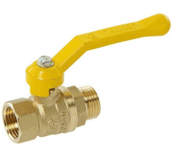 Кран шаровый латунный ГАЛЛОП газ Станд 221 Ду25, Ру40 м/р, рычаг 0115033 109-1599