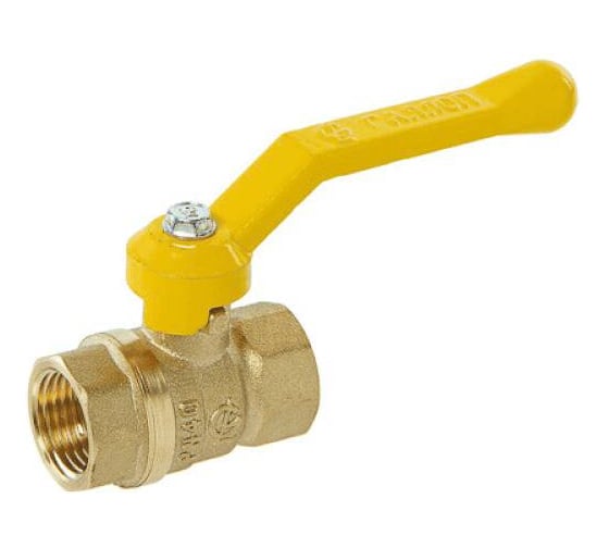 Кран шаровый латунный ГАЛЛОП газ Станд 220 Ду20, Ру40 м/м, рычаг 115024 109-1212
