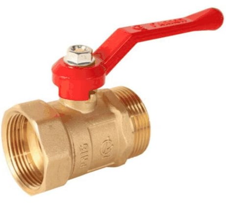 Кран шаровый латунный ГАЛЛОП ПРАКТИК 121 Ду15, Ру16 м/р, рычаг 103267 107-6804