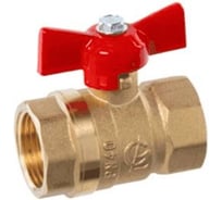 Кран шаровый латунный ГАЛЛОП Станд 230 Ду15, Ру40 м/м, бабочка 0107163 109-1239