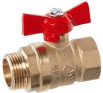 Кран шаровый латунный ГАЛЛОП Станд 231 Ду20, Ру40 м/р, бабочка 107188 109-0897