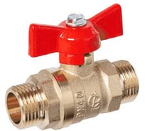 Кран шаровый латунный ГАЛЛОП Станд 233 Ду20, Ру40 р/р, бабочка 107204 109-1485