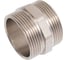 Ниппель прямой LD PRIDE DN40 (1 1/2") НР/НР латунь никель с биркой LD.67.511.40 2