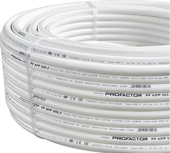 Труба металлопластиковая PROFACTOR PEX-A-AL-PE б/ш O16 х 2мм, бухта 200м PF APP 500.2