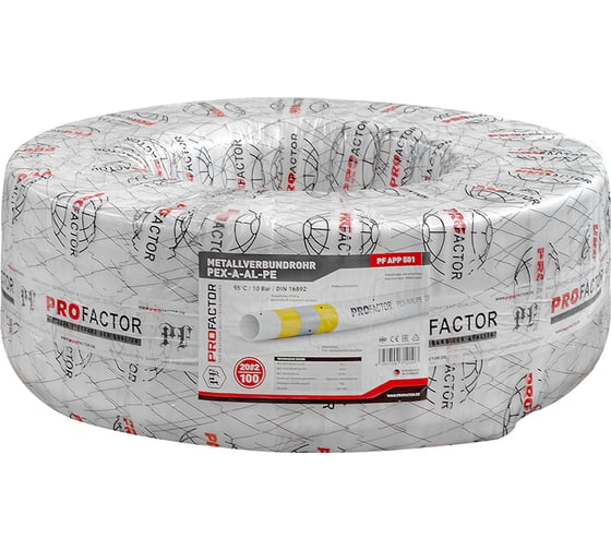 Труба металлопластиковая PROFACTOR PEX-A-AL-PE б/ш O20 х 2мм, бухта 100 м PF APP 501