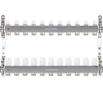 Коллекторный блок из нерж. cтали KROMWELL с термостат. вставками и запорными клапанами, 1x3/4x11 KW.SM6506115