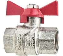 Кран шаровой KROMWELL ручка-бабочка, 1/2 внутренняя - внутренняя резьба KW.182.04