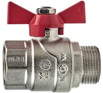 Кран шаровой KROMWELL ручка-бабочка, 3/4 внутренняя - наружная резьба KW.183.05