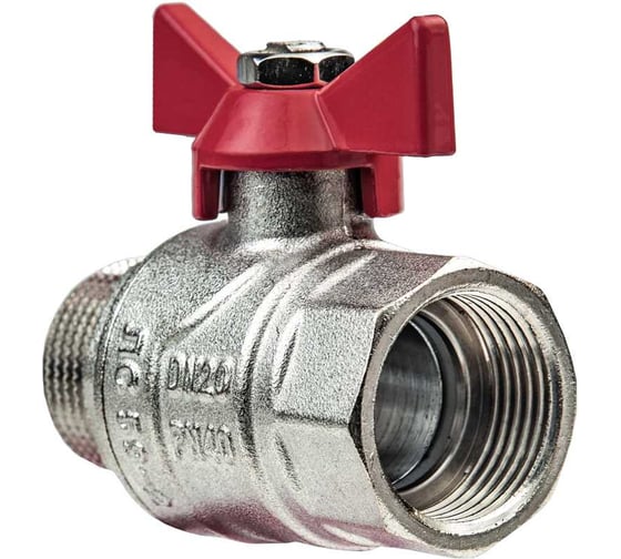 Кран шаровой KROMWELL ручка-бабочка, 3/4 внутренняя - наружная резьба KW.183.05