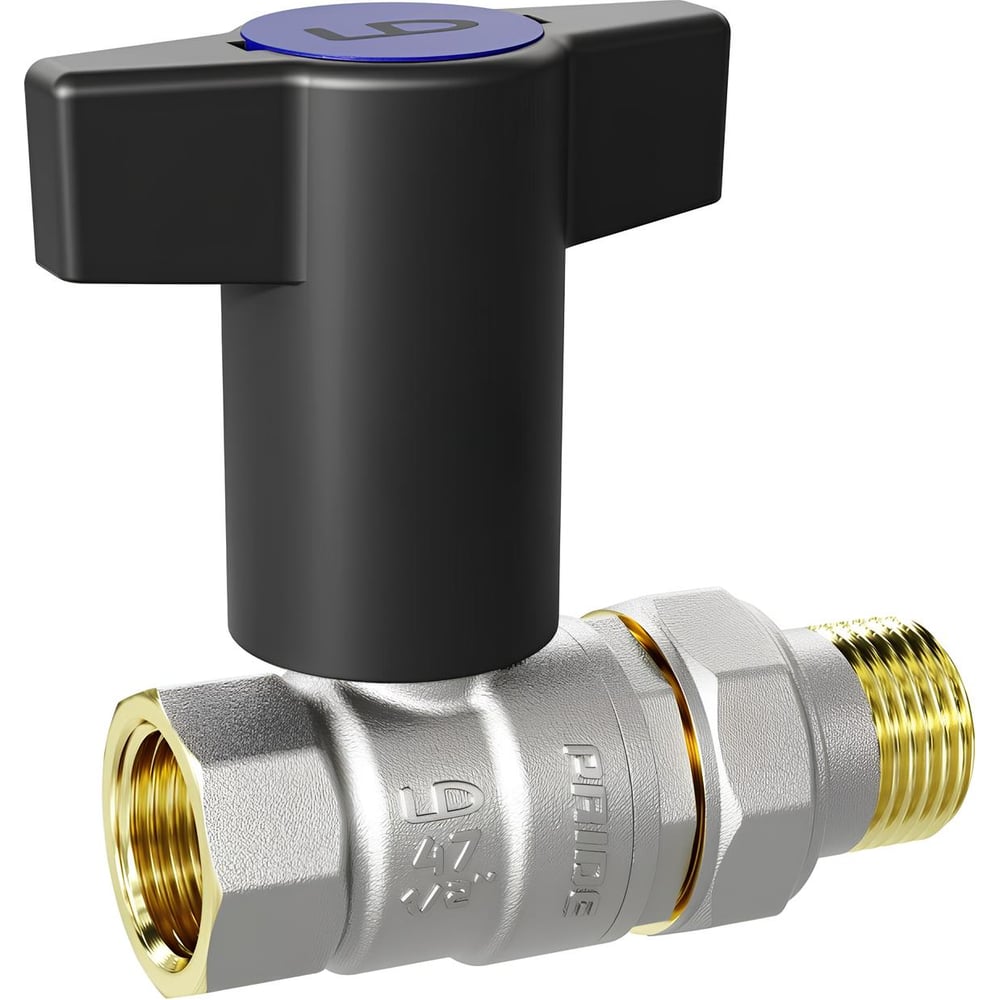 Кран шаровой латунный LD Pride нк Ду20 Ру40 м/амер Т-рук 47.348.20 B ...