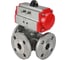 Шаровой кран DN.ru 316-316-PTFE L-тип Ду40 Ру16, пневмопривод D160-32064 2