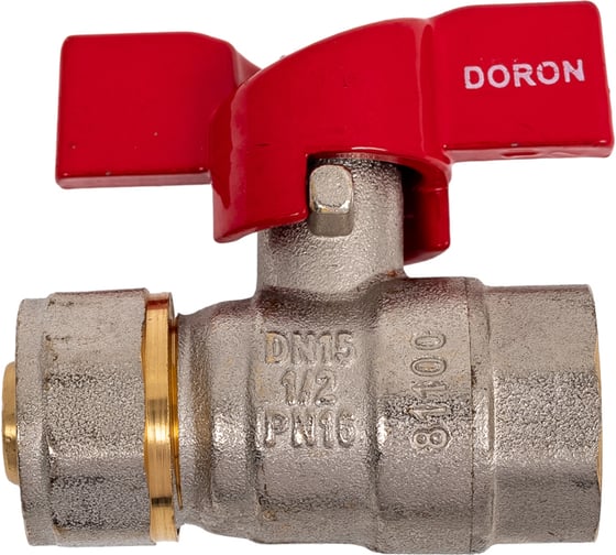Кран шаровой для металлопластика DORON 16x1/2" ц/г 8423