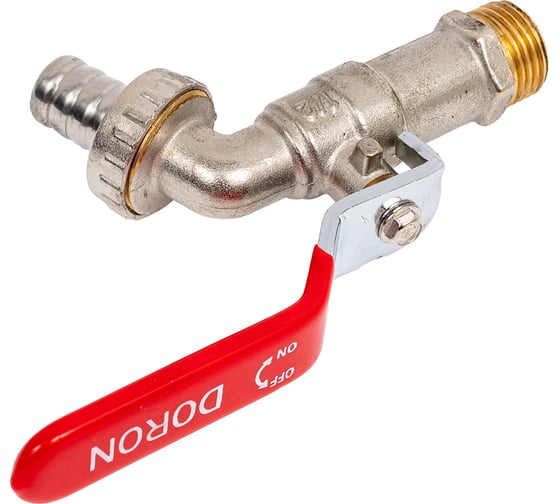 Кран шаровой с носиком DORON 1/2" нар.рез. 8436