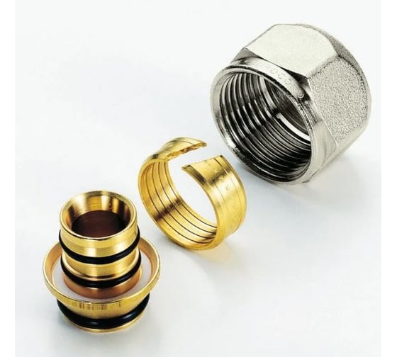 Адаптер для трубы Tiemme PEX-Al-PEX Euroconus арт.1636K 3/4" x 20-2,0 хром 1440109 1