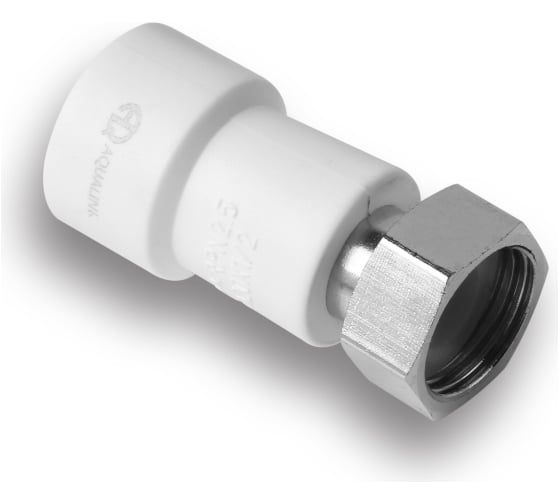 Муфта AQUALINK ПП, с накидной гайкой, 20х1/2 (Цена за упаковку 10 шт.)  арт. 3603 1