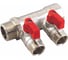 Коллектор с шаровыми кранами Tiemme арт.1822REDN 3/4" T4-1/2"x16 (кр.ручки) никел 1820044 1