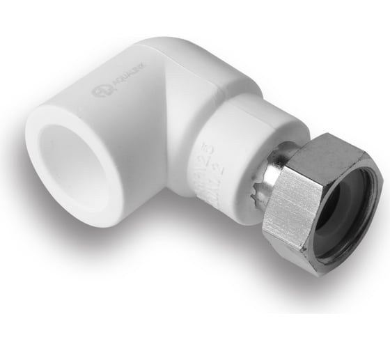 Уголок AQUALINK ПП с накидной гайкой 20х1/2 (Цена за упаковку 10 шт.)  арт. 3598