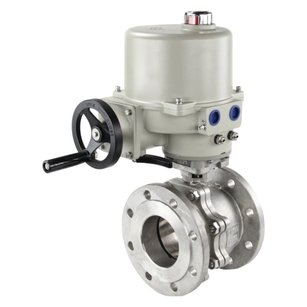 Шаровой кран DN.ru кшфп.316.200 ду80 ру16 электропривод гз-оф-150/22м ...