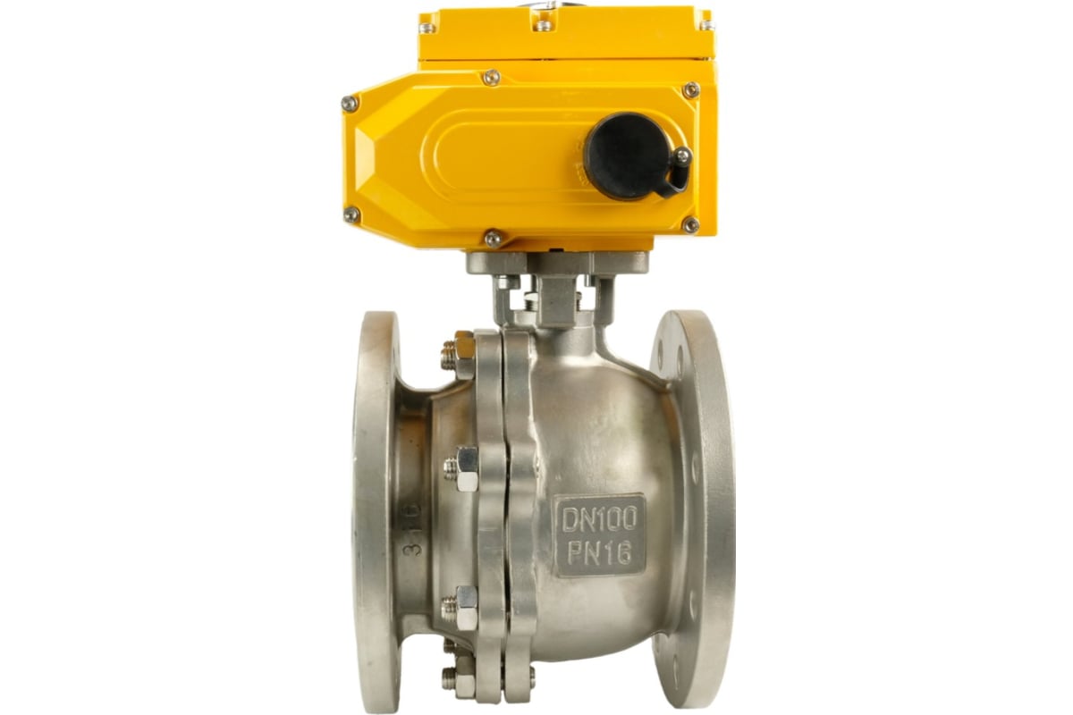 Шаровой кран DN.ruКШФП.316.200 Ду80 Ру16 электропривод 010 220В D160 ...