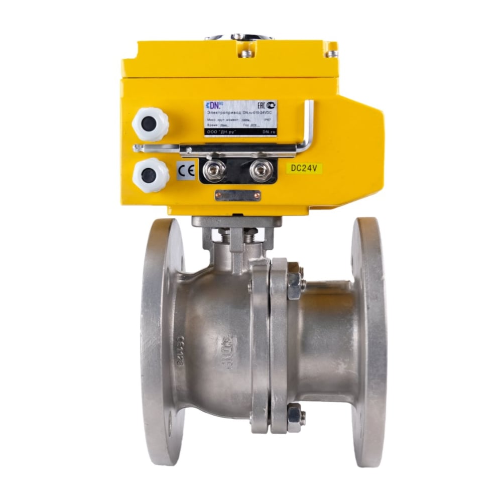 Шаровой кран DN.ru КШФП.316.200 ду100 ру16 полнопрох., фланцевый ...