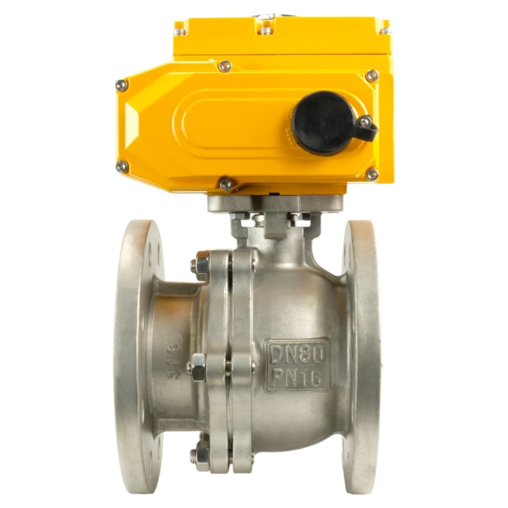 Шаровой кран DN.ru -КШФП.316.200 Ду80 Ру16 электропривод 380В D160 ...