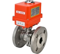 Шаровой кран DN.ru КШФП.316.200 Ду20 Ру40 с электроприводом QT-003-MINI 220В D160-02009