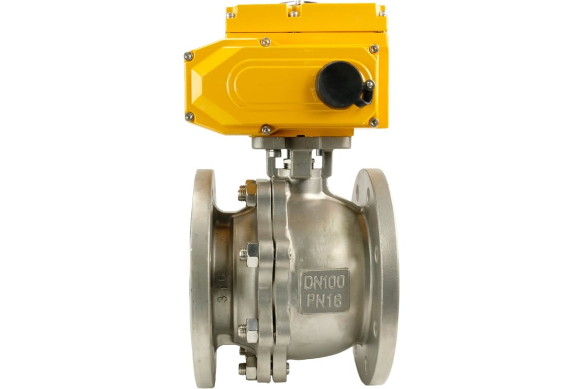 Шаровой кран DN.ruКШФП.316.200 Ду100 Ру16 электропривод 220В D160-01958 ...