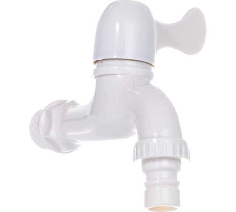 Пластиковый водоразборный кран Terma белый 66454