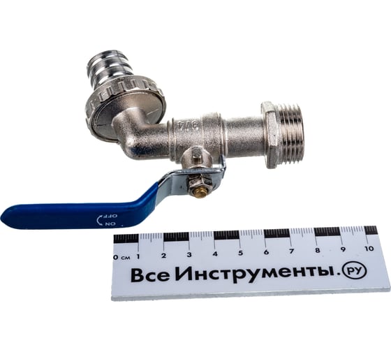 Шаровой кран AQUALINK водоразборный, под шланг, 3/4 Wh ручка ECO 3966