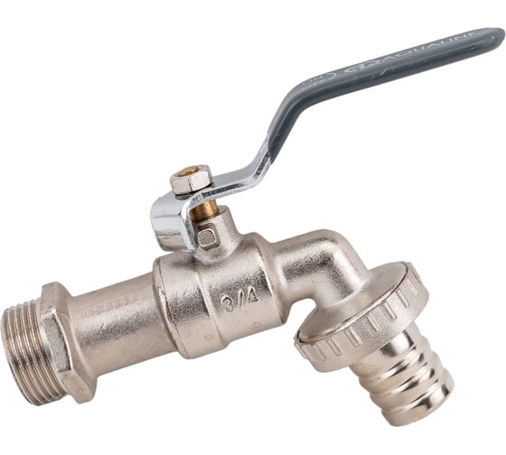Шаровой кран AQUALINK водоразборный, под шланг, 3/4 W h ручка 3951