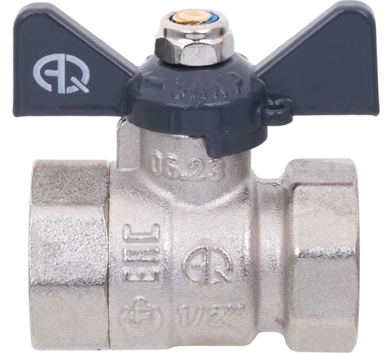 Шаровой кран AQUALINK вн-вн 1/2 B бабочка 01155