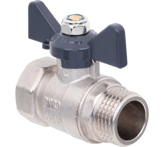 Кран шаровой AQUALINK вн-нар 1/2 B бабочка 1158 01158 1