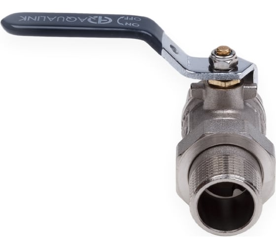 Шаровой кран со сгоном AQUALINK вн-нар 1 U ручка 3947