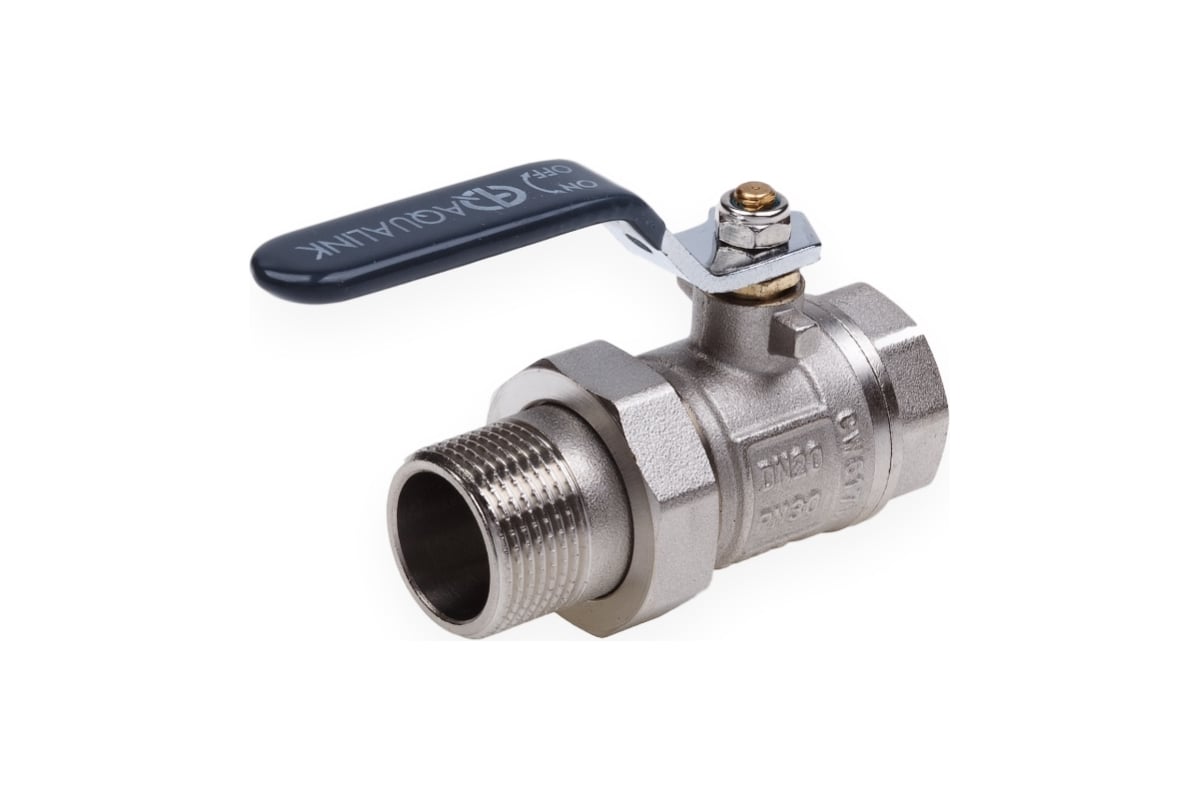 Шаровой кран со сгоном AQUALINK вн-нар 1 1/4 U ручка 3948 - выгодная ...