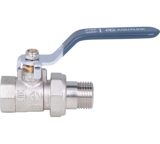 Шаровой кран со сгоном AQUALINK вн-нар 1 1/4 U ручка 3948