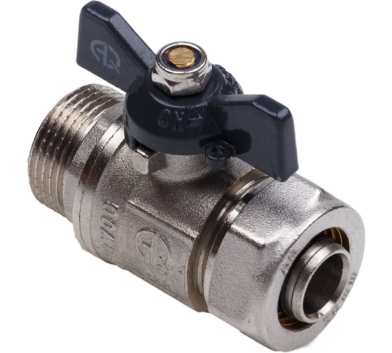 Шаровой кран AQUALINK для МП труб нар 1/2 x20 B бабочка 02430