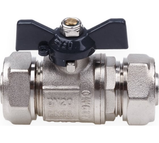 Шаровой кран AQUALINK для МП труб 16x16 B бабочка 00872