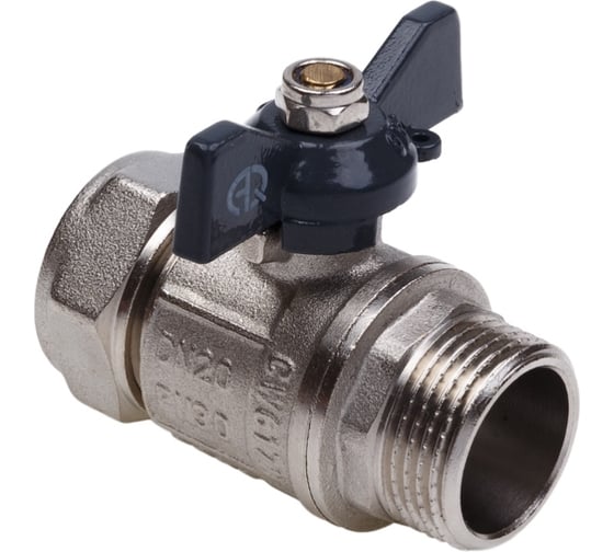 Шаровой кран AQUALINK для МП труб нар 3/4 x20 B бабочка 01310