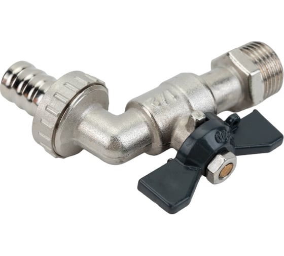 Шаровой кран AQUALINK водоразборный под шланг 1/2 W h B бабочка 01489