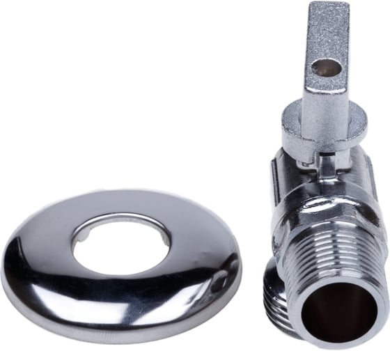 Шаровой кран AQUALINK угловой, с обратным клапаном 1/2 нар-3/4 нар Cr B 3971