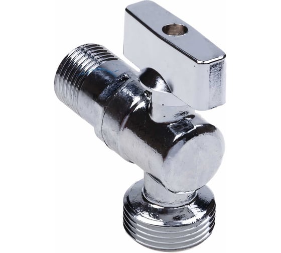 Шаровой кран AQUALINK угловой, с удлиненной резьбой 1/2 нар-1/2 нар Cr B 3969