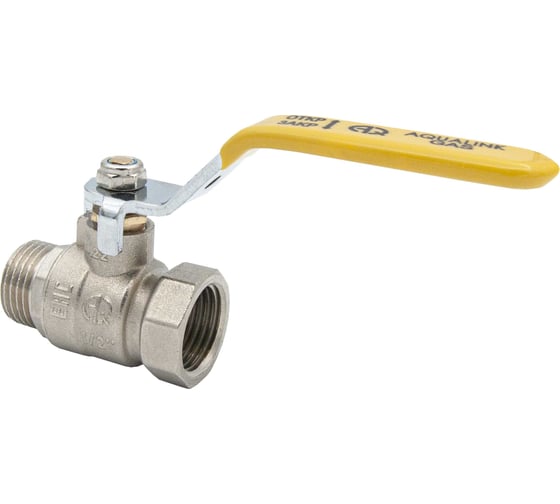 Шаровой кран для газа AQUALINK 1/2 вн-нар ручка 7104 1