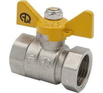 Шаровой кран AQUALINK для газа 1/2 вн-вн бабочка 07107